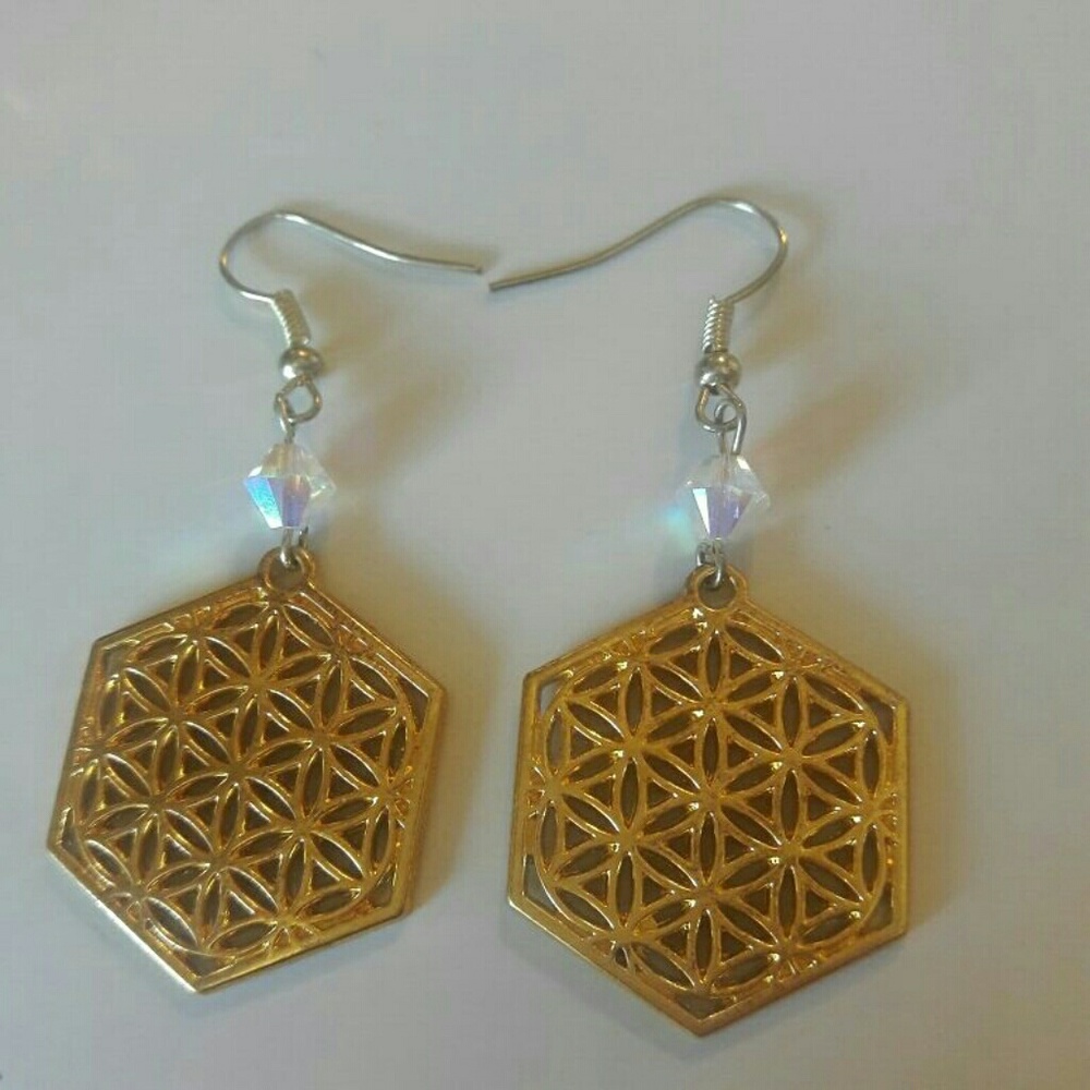Flower of life earrings