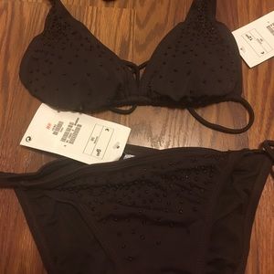 New with tags brown beaded bikini