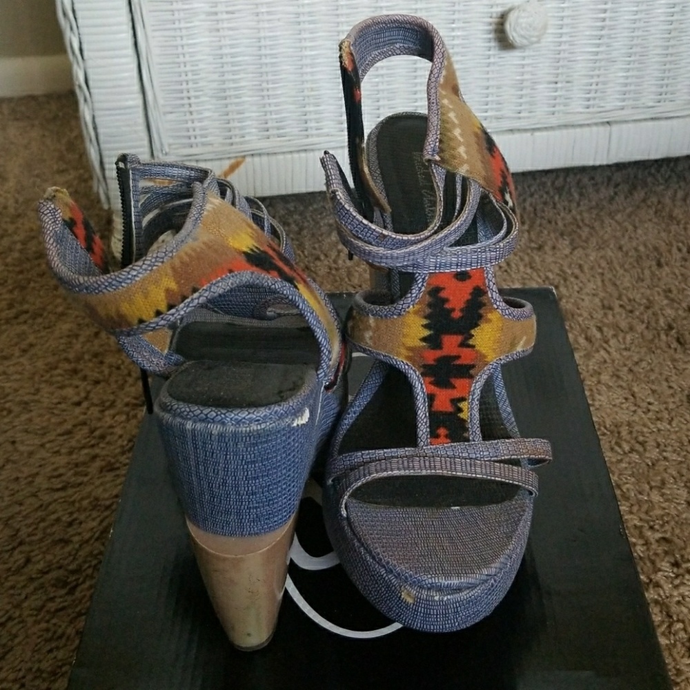 Tribe Cloth Denim Sandals