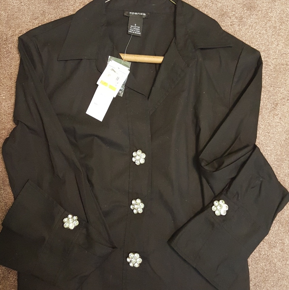 Brand new Gorgeous black button up