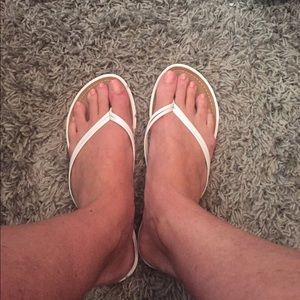 Casual white sandals