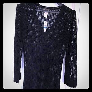 Tommy Bahama beach sweater/coverup NWT XL black