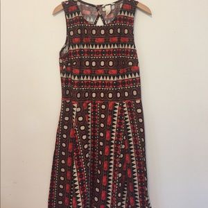 Cool Pattern Dress with Open Keyhole Back