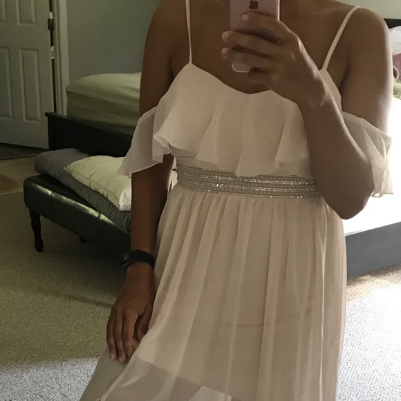 Macy's Dresses Nwt Blush Pink Off The Shoulder Dress Poshmark