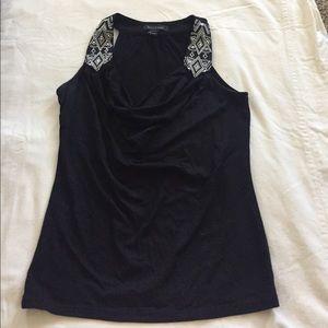 WHBM black sleeveless top