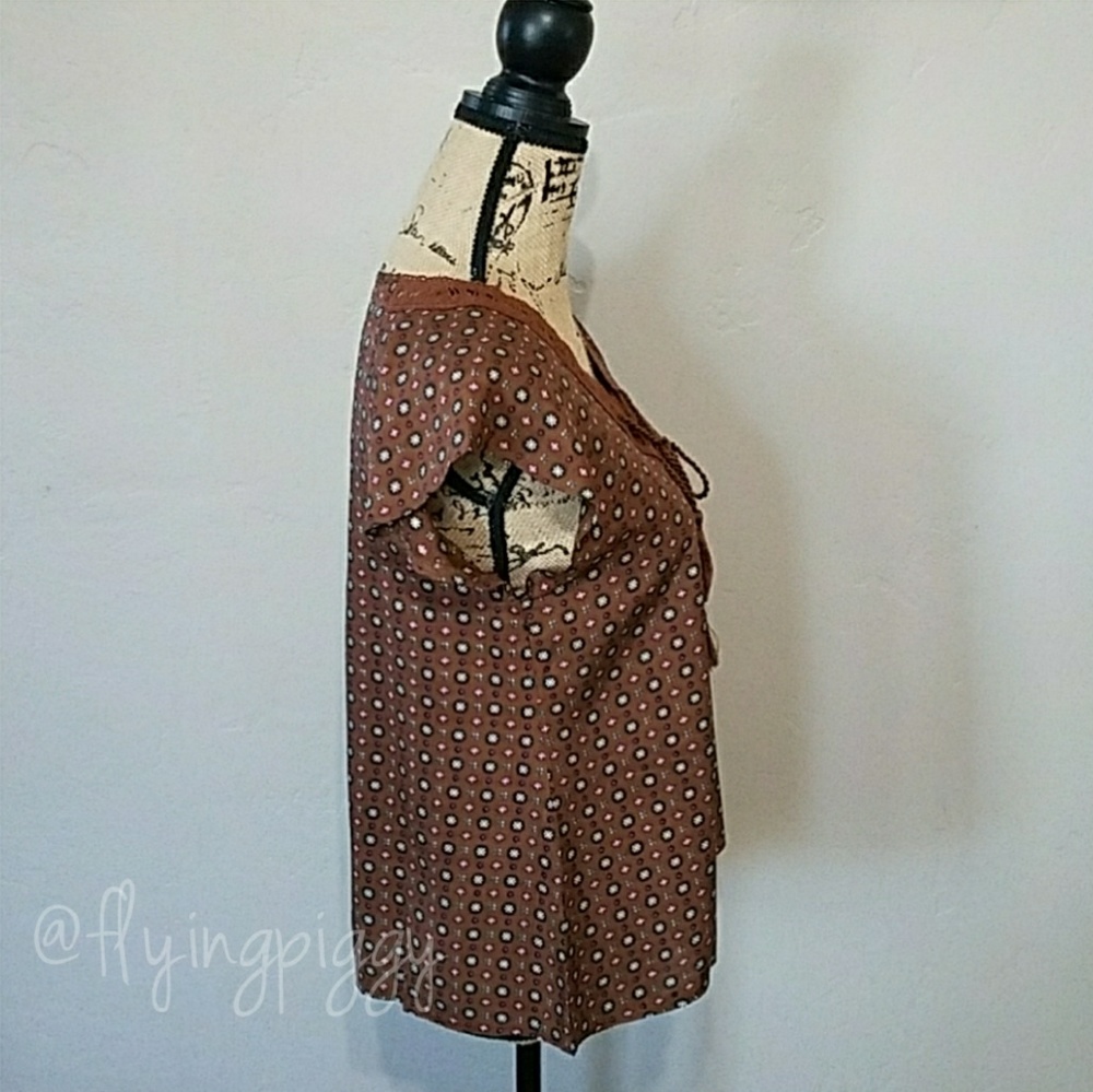 Boho Top With Crochet Lace Detail. - Picture 6 of 8