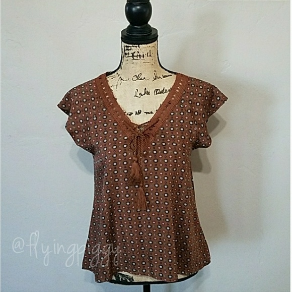Boho Top With Crochet Lace Detail. - Picture 3 of 8