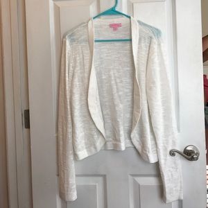 White Lilly Pulitzer Cardigan XL