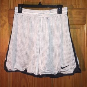 White Nike Mesh Shorts
