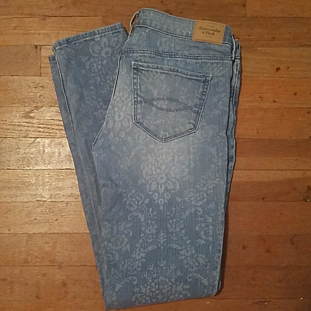 Abercrombie & Fitch Size 6 28 Damask Skinny Jeans