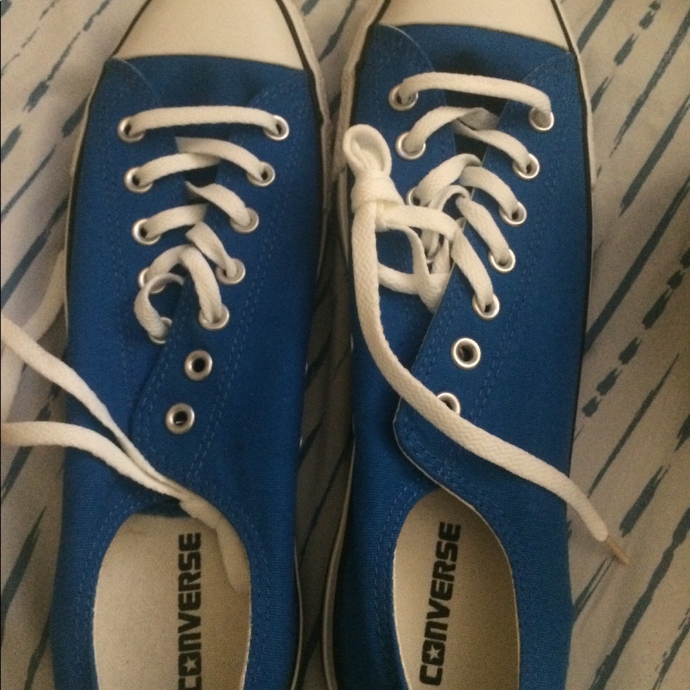 Blue Converse. Never Worn. Clean. Brand New.