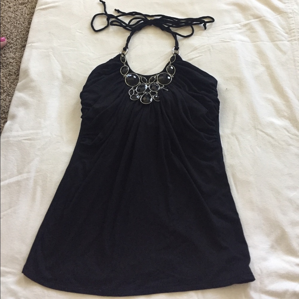 Black halter top