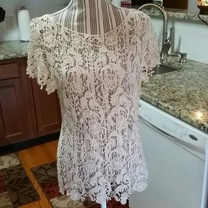 Lace over shirt