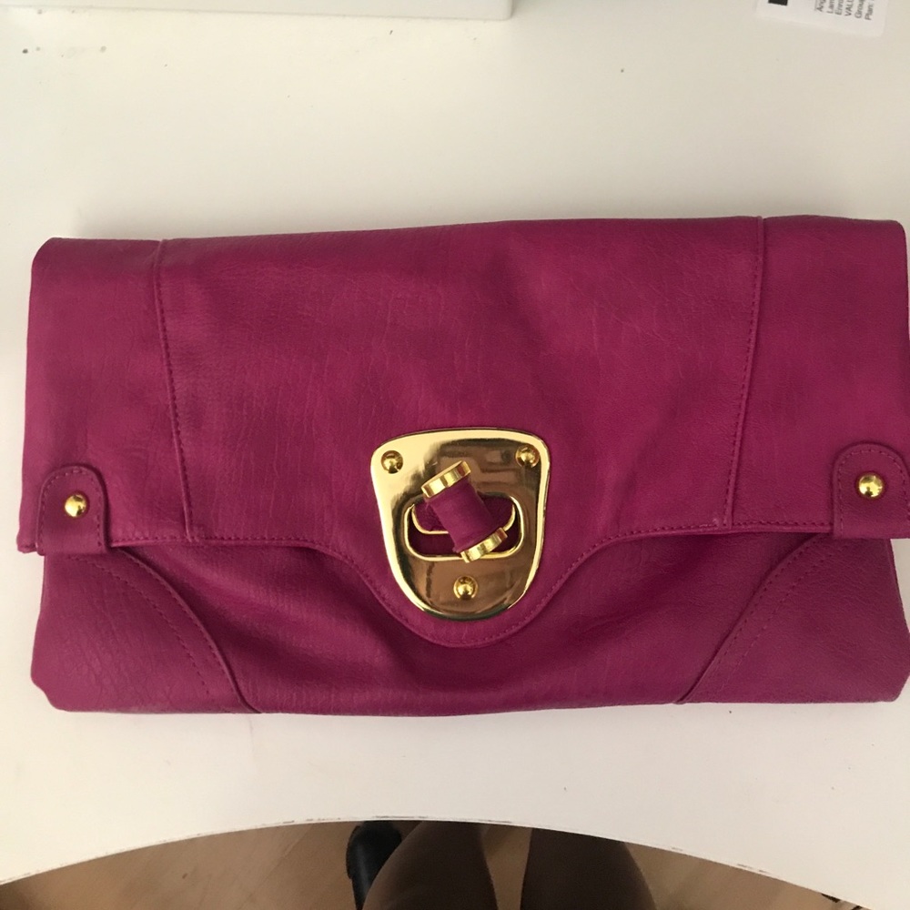 Magenta oversize clutch