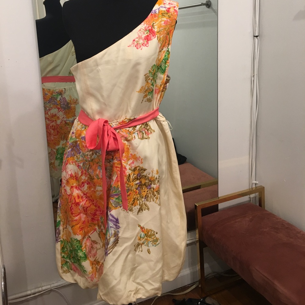 One shoulder Silk J.Crew dress
