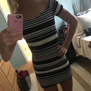 Striped bodycon dress