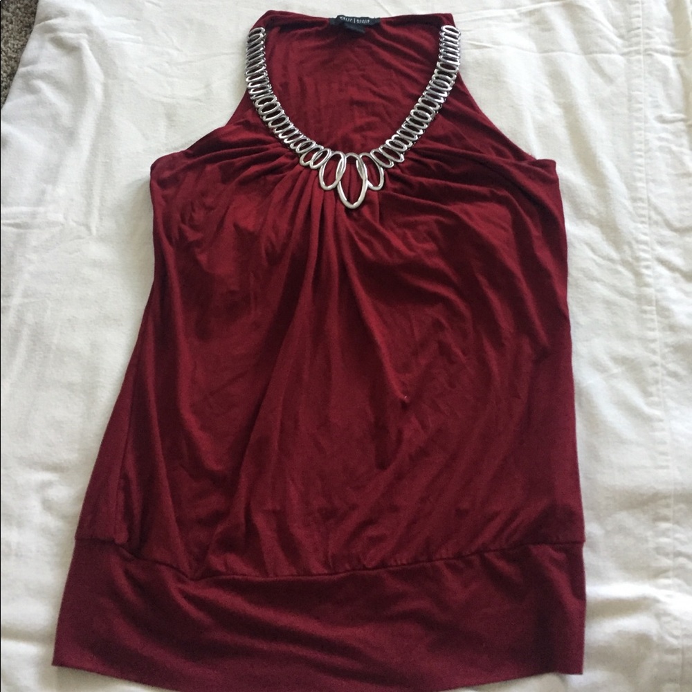 WHBM red sleeveless top