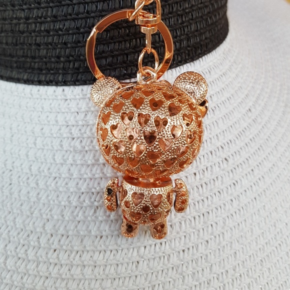 Bear Rhinestone Keychain - Picture 2 of 3