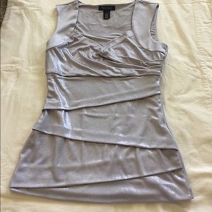 WHBM metallic silver sleeveless top