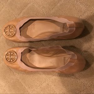 Tory Burch Nude Caroline Flats. Size 10. Worn once