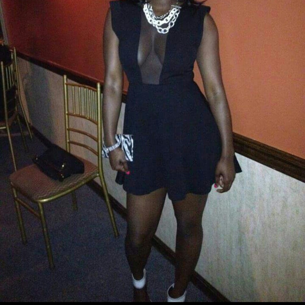 Asos black mini dress