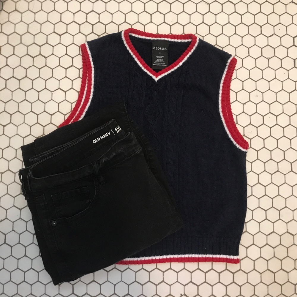 Preppy knit crop