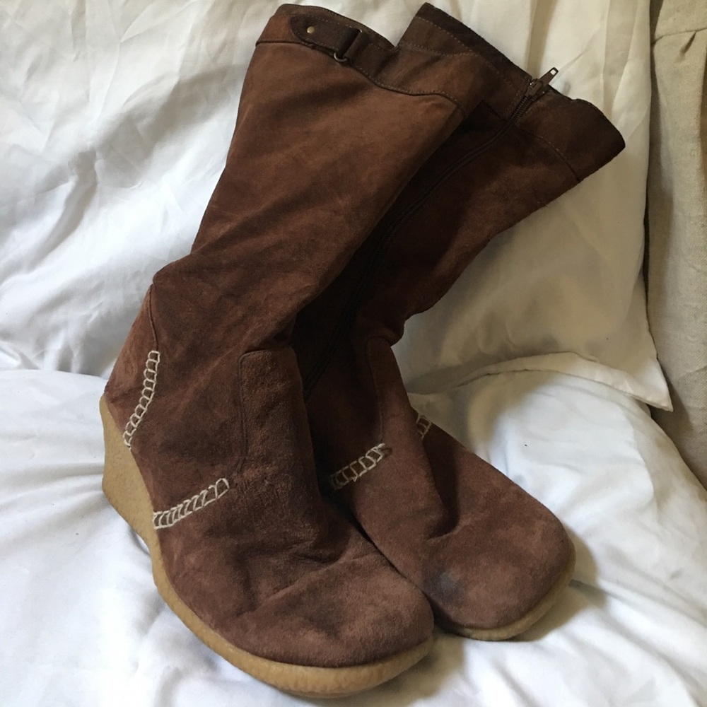 Delias Vintage Leather BOHO Suede Boots
