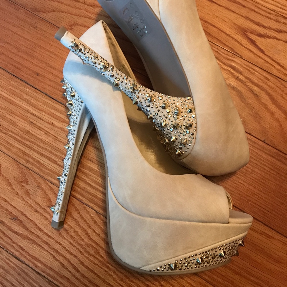 Gold and Tan heels