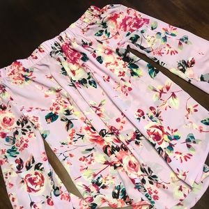 Express Off the shoulder floral shirt