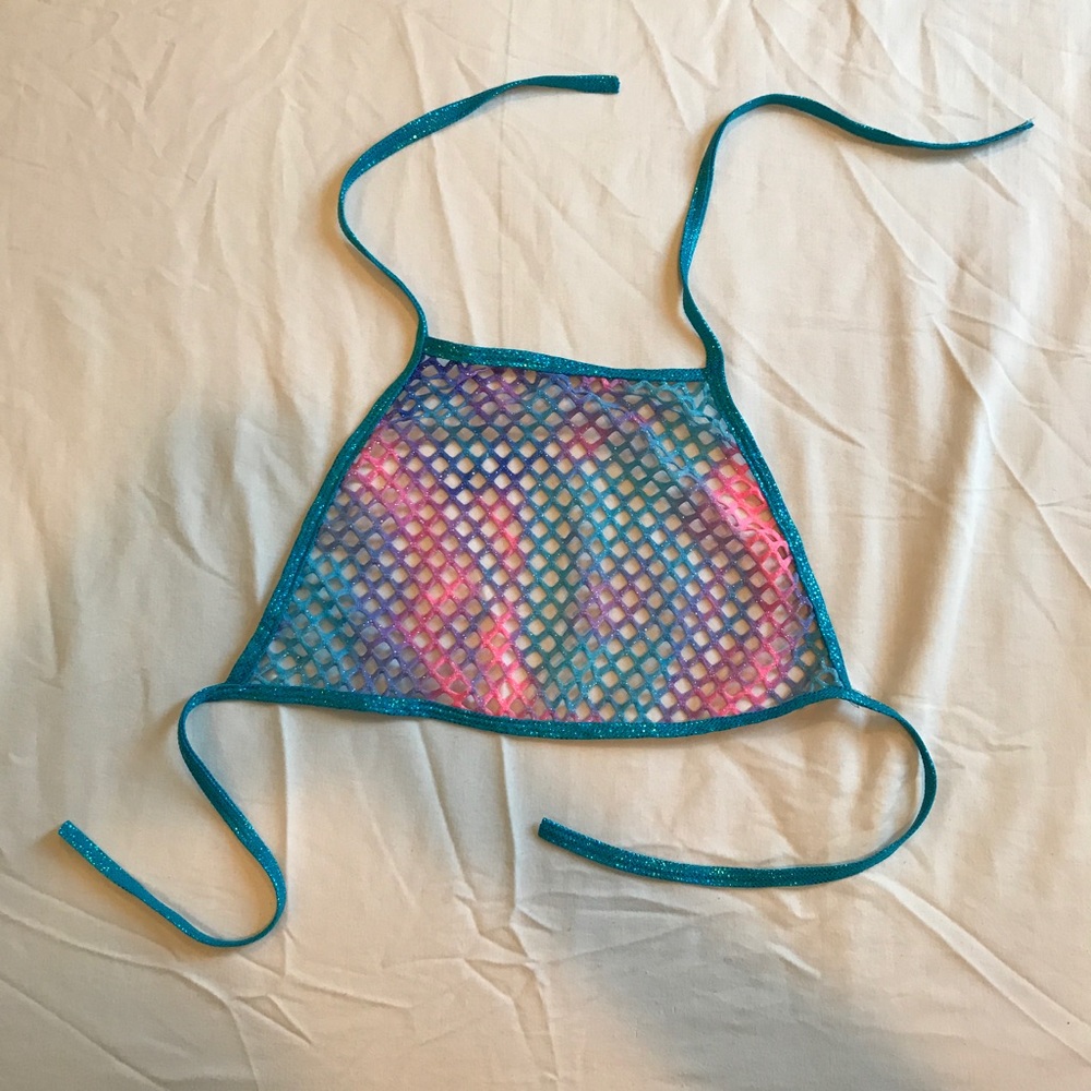 ✖️ SOLD ✖️ Glitter mesh halter top
