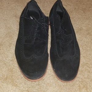 Men's Stacy Adams Black Suede Oxfords