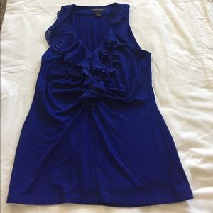 WHBM Blue sleeveless top