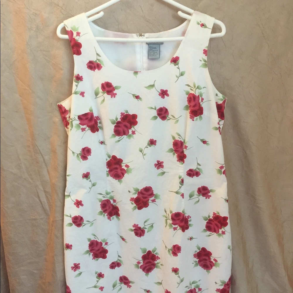 Its a dress with roses on it
