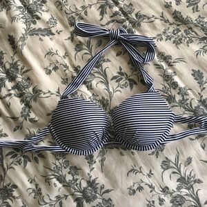 Striped bathing suit top