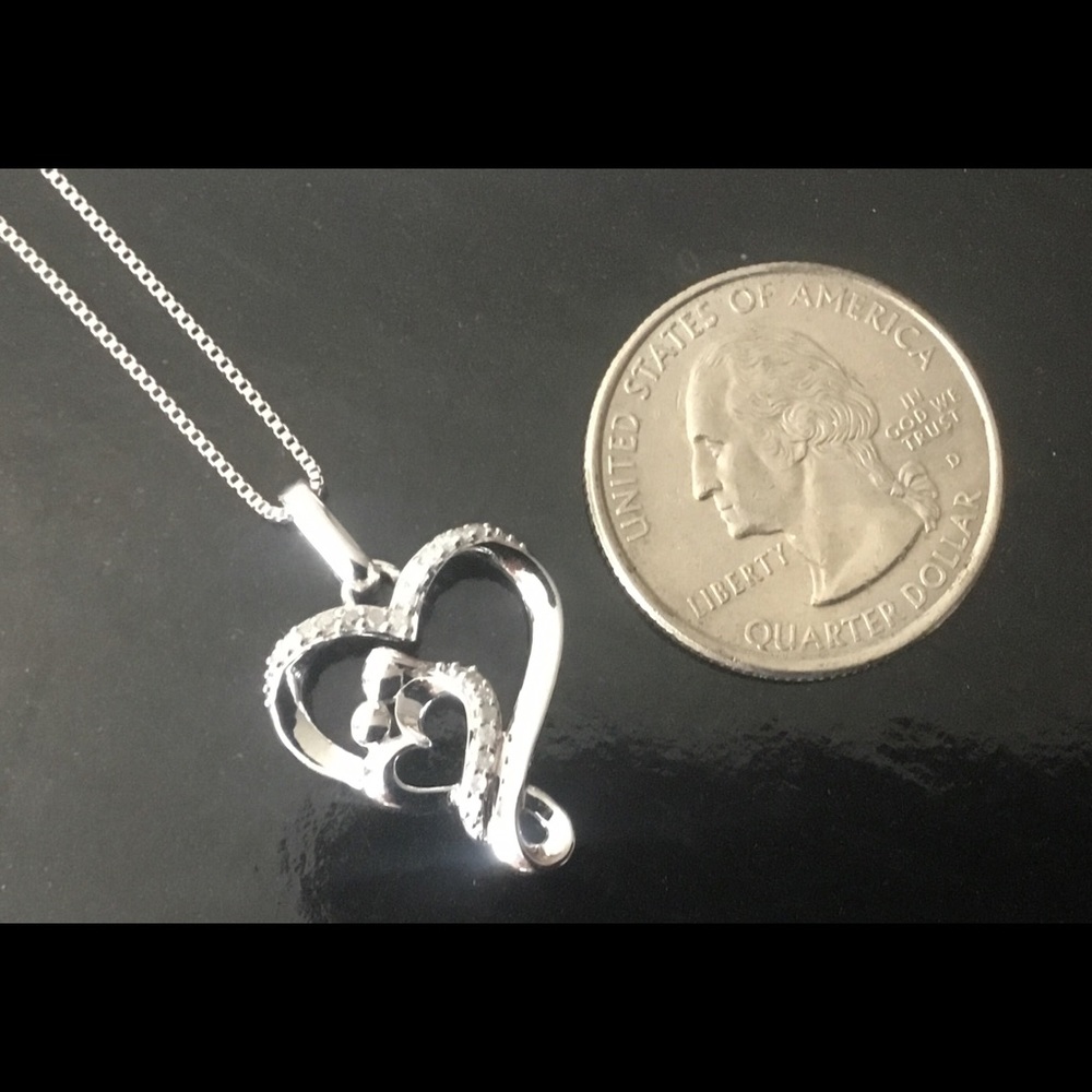 Mother and child genuine diamond necklace 💎 - Picture 3 of 6