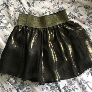 Shiny gold skirt