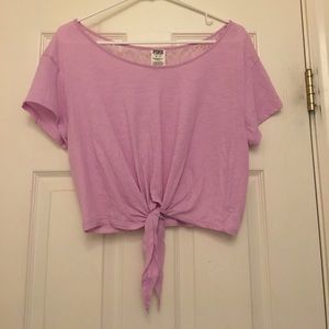 Super cute lace back midriff