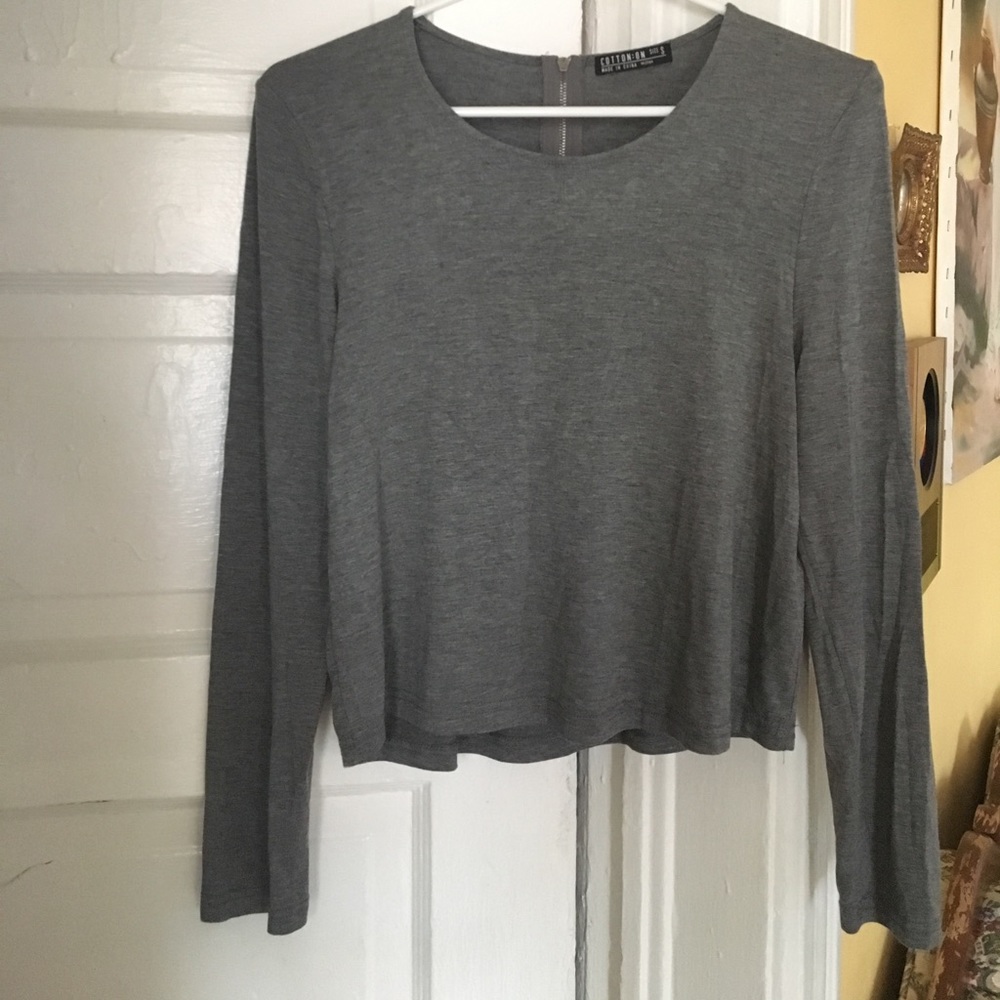 Long-Sleeve Crop Top