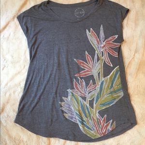Lucky Brand Short Sleeve Top, Size Large