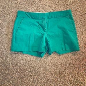 Green shorts with pockets