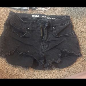 Black shortie shorts