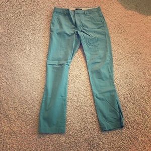 Men's green slim fit slacks
