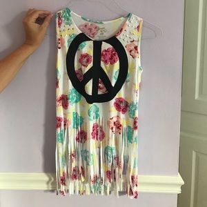 Flowers By Zoe peace tank top
