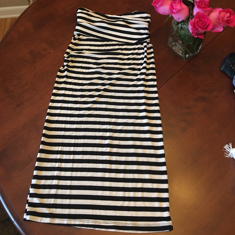 Striped maxi skirt