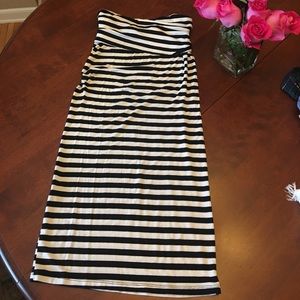 Striped maxi skirt