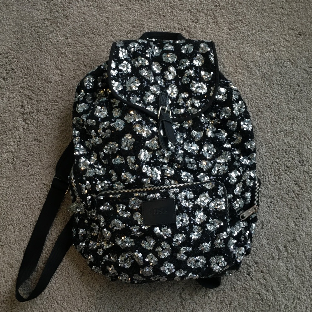 50% RARE, PINK Sparkly Silver & Black Backpack