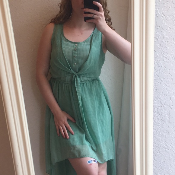 Forever 21 High Low Aqua Green Dress!! - Picture 6 of 6