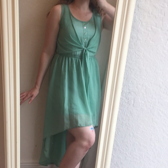 Forever 21 High Low Aqua Green Dress!! - Picture 2 of 6