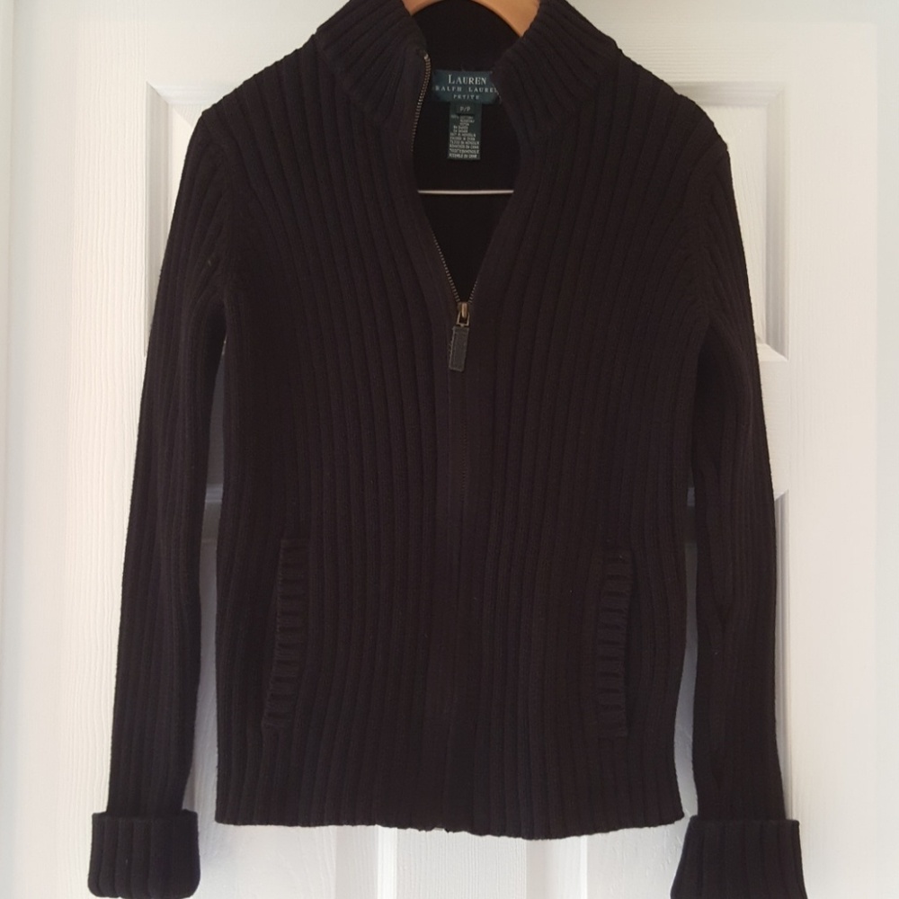 Lauren Ralph Lauren Ribbed Sweater Jacket
