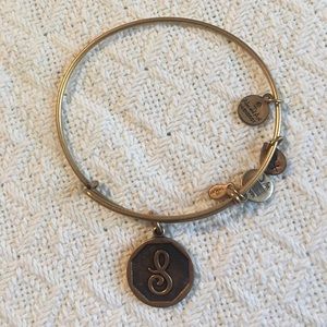 Alex and Ani Initial "S" Charm Bangle